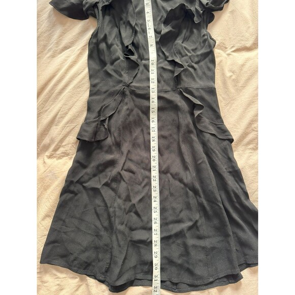For Love & Lemons Womens S Black Cap Ruffle Mockingbird Shift Dress Babydoll - Picture 6 of 9